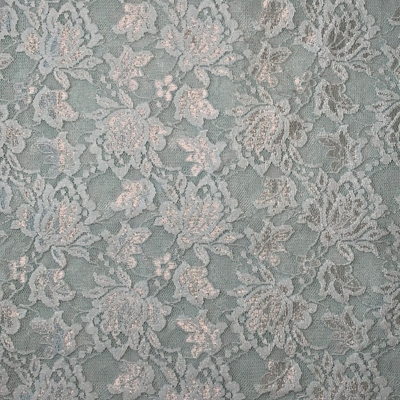 Large Aqua All Over Lace T Shirt Bobeau Shirt - Picture 8 of 13